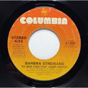 Barbra Streisand “The Main Event / Fight” + Instrumental 45RPM VG